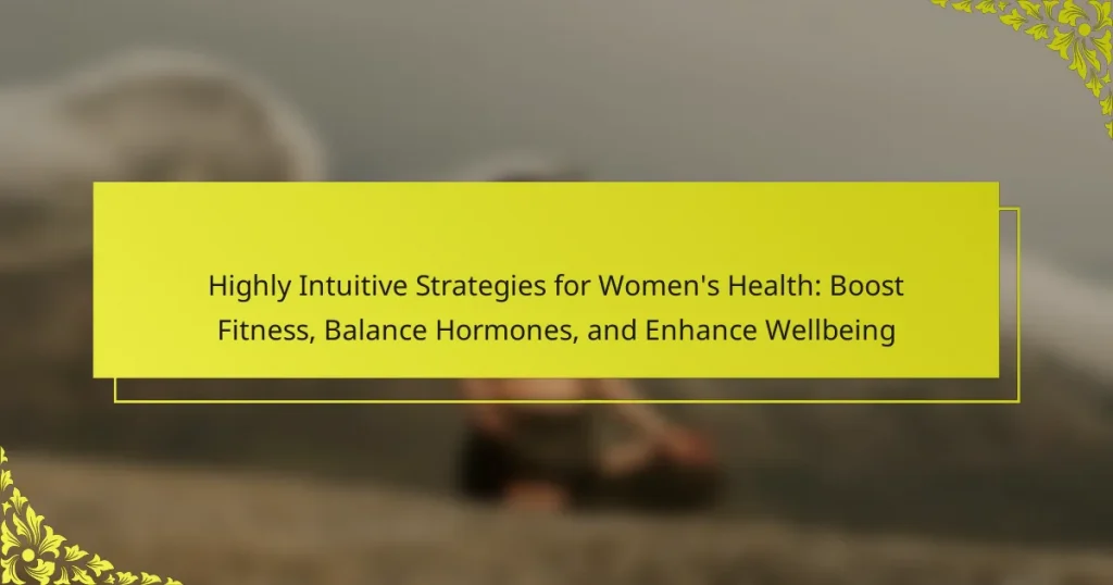 Highly Intuitive Strategies for Women’s Health: Boost Fitness, Balance Hormones, and Enhance Wellbeing
