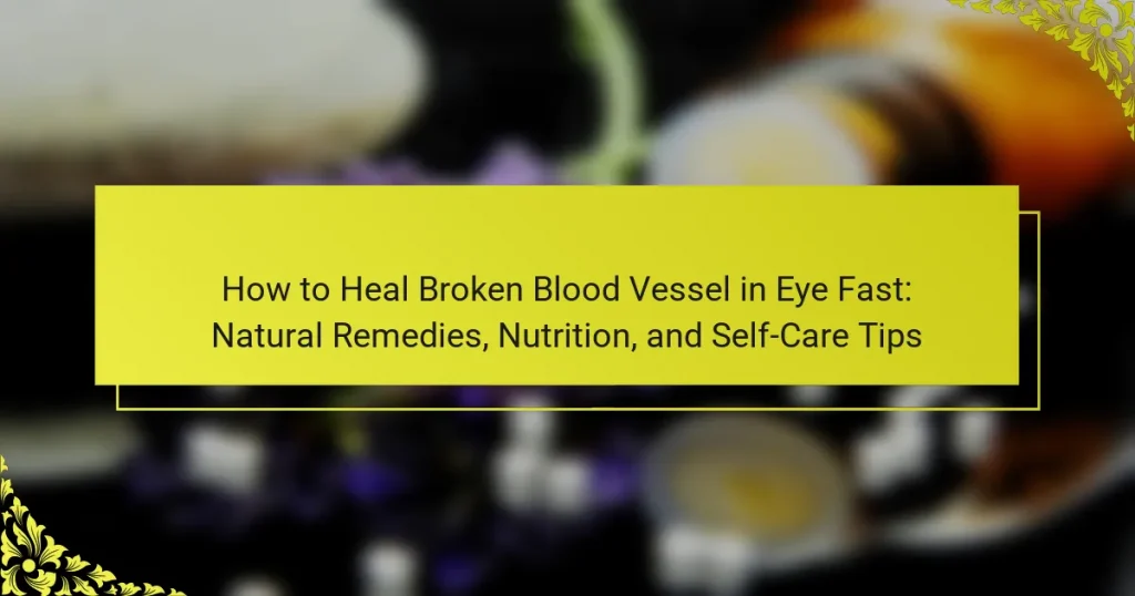 How to Heal Broken Blood Vessel in Eye Fast: Natural Remedies, Nutrition, and Self-Care Tips