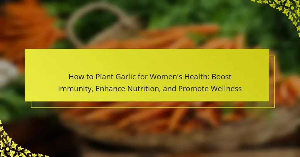 How to Plant Garlic for Women’s Health: Boost Immunity, Enhance Nutrition, and Promote Wellness